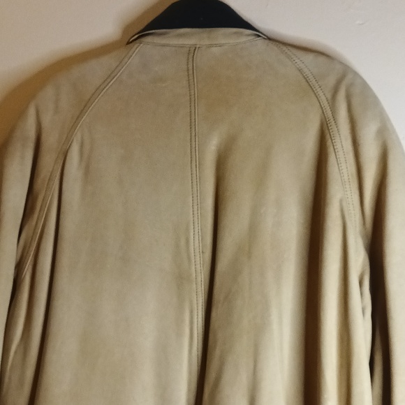 Vintage Dark Tan Leather Men's Full Body Long Duster XL - Picture 9 of 16